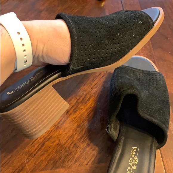 Black Heeled Mules - Picture 5 of 5